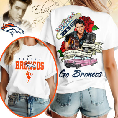 Denver Broncos | Premium NFL Elvis Presley Rose Women Shirt