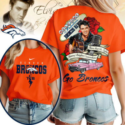 Denver Broncos | Premium NFL Elvis Presley Rose Women Shirt