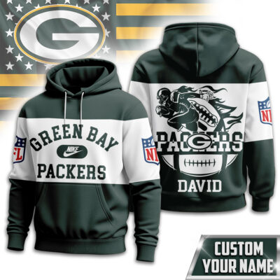 Green Bay Packers | Premium NFL Touchdown Spirit Personalized Hoodie - XL