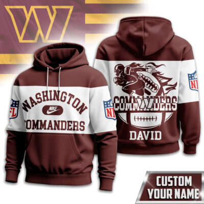 Washington Commanders | Premium NFL Touchdown Spirit Personalized Hoodie - 5XL