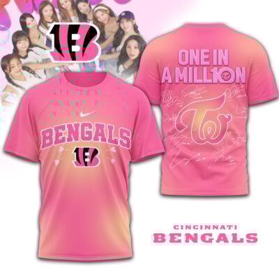 Cincinnati Bengals | Premium NFL Twice 10th Anniversary 3D Shirt - S