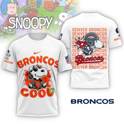 Denver Broncos | Premium NFL Snoopy Cool Shirt - White