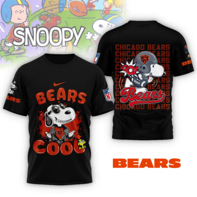 Chicago Bears | Premium NFL Snoopy Cool Shirt - Black