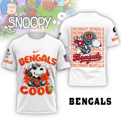 Cincinnati Bengals | Premium NFL Snoopy Cool Shirt - White