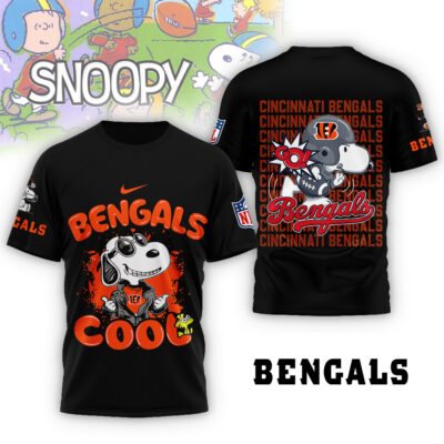 Cincinnati Bengals | Premium NFL Snoopy Cool Shirt - Black