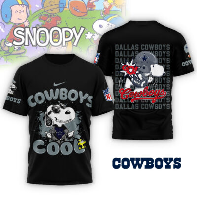 Dallas Cowboys | Premium NFL Snoopy Cool Shirt - Black