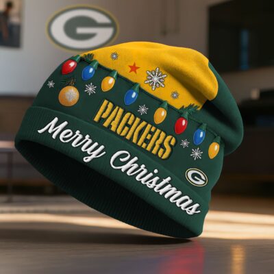 Green Bay Packers | Premium NFL Christmas Beanie Hat