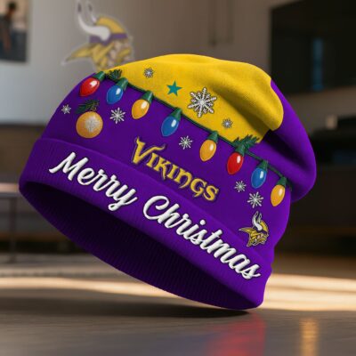 Minnesota Vikings | Premium NFL Christmas Beanie Hat