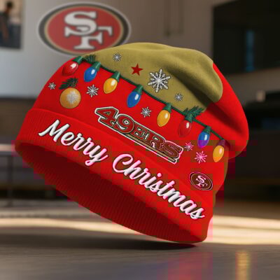 San Francisco 49ers | Premium NFL Christmas Beanie Hat