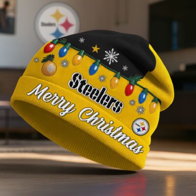 Pittsburgh Steelers | Premium NFL Christmas Beanie Hat