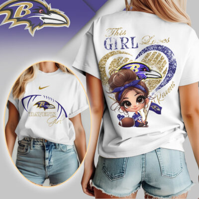 Baltimore Ravens | Premium NFL The Girl 3D Shirt