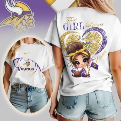 Minnesota Vikings | Premium NFL The Girl 3D Shirt