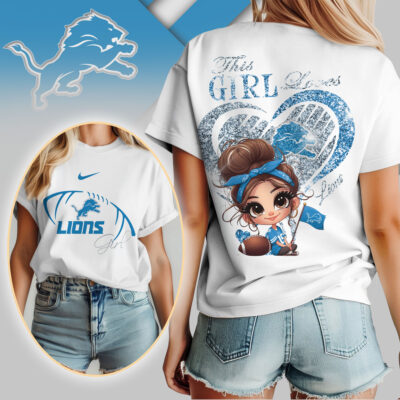 Detroit Lions | Premium NFL The Girl 3D Shirt