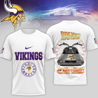 Minnesota Vikings | Premium NFL Back To The Future 40th Anniversary 3D Shirt