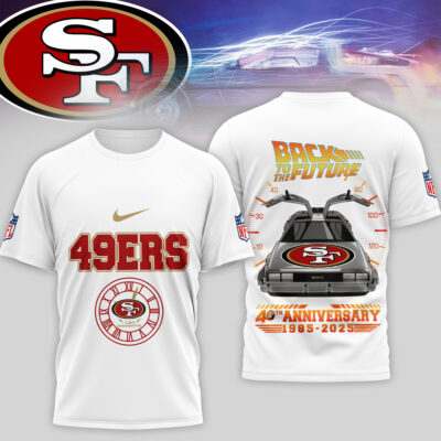 San Francisco 49ers | Premium NFL Back To The Future 40th Anniversary 3D Shirt