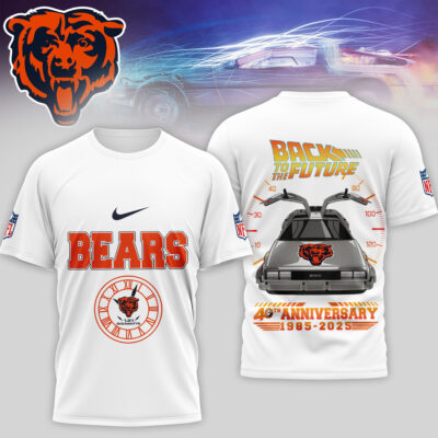 Chicago Bears | Premium NFL Back To The Future 40th Anniversary 3D Shirt
