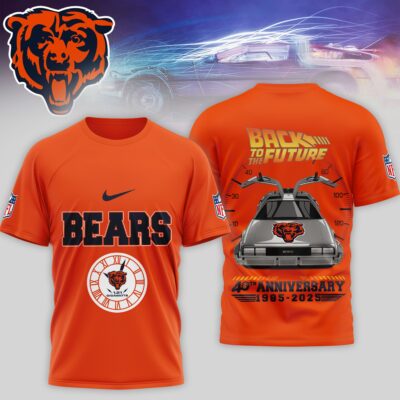 Chicago Bears | Premium NFL Back To The Future 40th Anniversary 3D Shirt