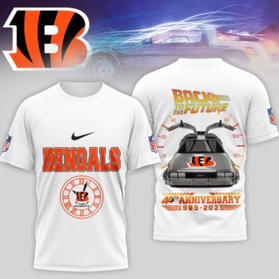 Cincinnati Bengals | Premium NFL Back To The Future 40th Anniversary 3D Shirt