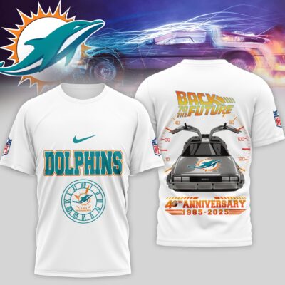 Miami Dolphins | Premium NFL Back To The Future 40th Anniversary 3D Shirt