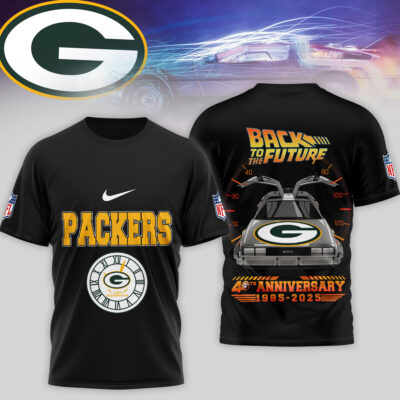 Green Bay Packers | Premium NFL Back To The Future 40th Anniversary 3D Shirt
