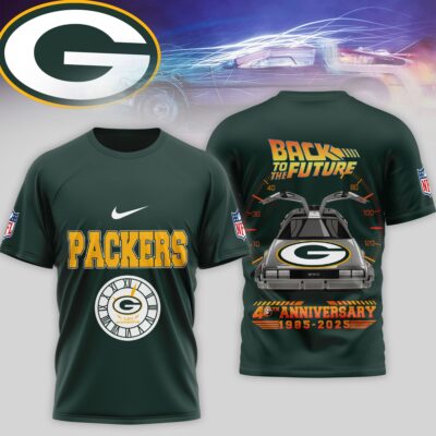 Green Bay Packers | Premium NFL Back To The Future 40th Anniversary 3D Shirt