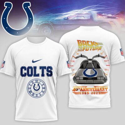 Indianapolis Colts | Premium NFL Back To The Future 40th Anniversary 3D Shirt