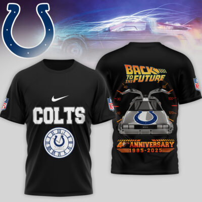 Indianapolis Colts | Premium NFL Back To The Future 40th Anniversary 3D Shirt