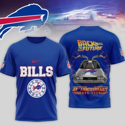 Buffalo Bills | Premium NFL Back To The Future 40th Anniversary 3D Shirt