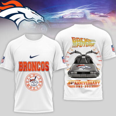 Denver Broncos | Premium NFL Back To The Future 40th Anniversary 3D Shirt