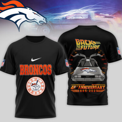 Denver Broncos | Premium NFL Back To The Future 40th Anniversary 3D Shirt