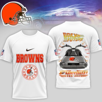 Cleveland Browns | Premium NFL Back To The Future 40th Anniversary 3D Shirt