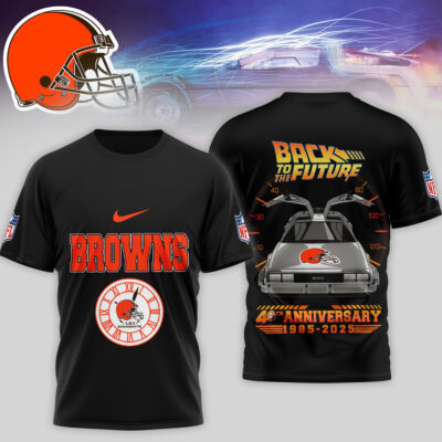 Cleveland Browns | Premium NFL Back To The Future 40th Anniversary 3D Shirt