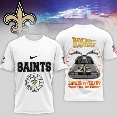 New Orleans Saints | Premium NFL Back To The Future 40th Anniversary 3D Shirt
