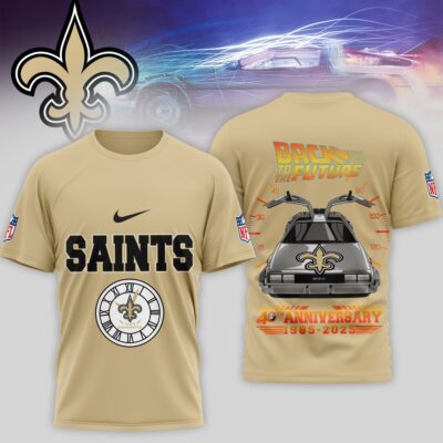 New Orleans Saints | Premium NFL Back To The Future 40th Anniversary 3D Shirt