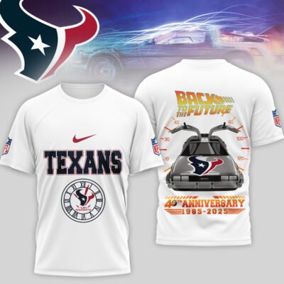 Houston Texans | Premium NFL Back To The Future 40th Anniversary 3D Shirt