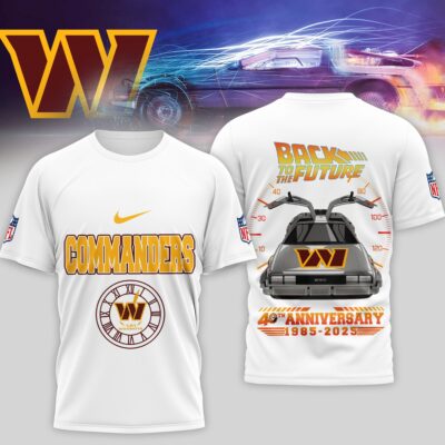 Washington Commanders | Premium NFL Back To The Future 40th Anniversary 3D Shirt