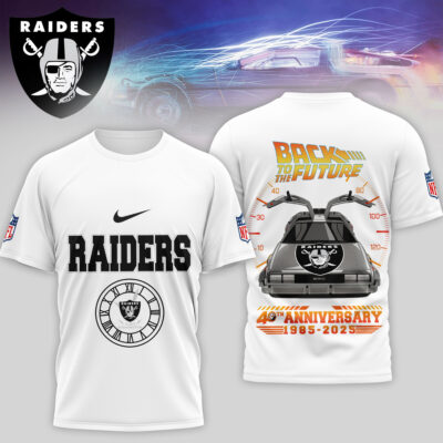 Las Vegas Raiders | Premium NFL Back To The Future 40th Anniversary 3D Shirt