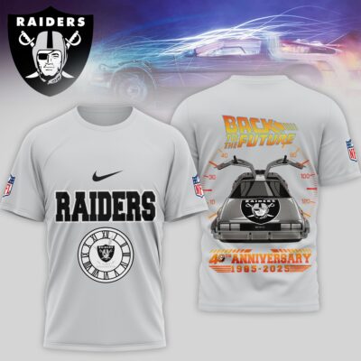 Las Vegas Raiders | Premium NFL Back To The Future 40th Anniversary 3D Shirt