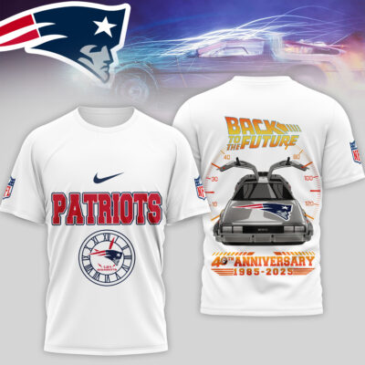 New England Patriots | Premium NFL Back To The Future 40th Anniversary 3D Shirt