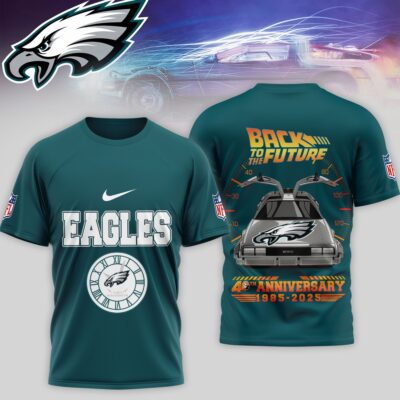 Philadelphia Eagles | Premium NFL Back To The Future 40th Anniversary 3D Shirt