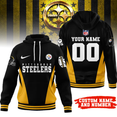 Pittsburgh Steelers | Premium NFL Personalized Fan Hoodie - 4XL