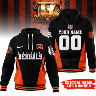 Cincinnati Bengals | Premium NFL Personalized Fan Hoodie - L