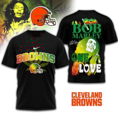 Cleveland Browns | Premium NFL Bob Marley One Love 3D Shirt
