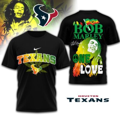 Houston Texans | Premium NFL Bob Marley One Love 3D Shirt