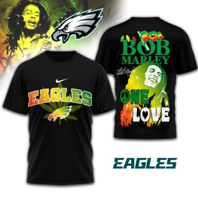 Philadelphia Eagles | Premium NFL Bob Marley One Love 3D Shirt