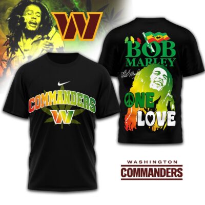 Washington Commanders | Premium NFL Bob Marley One Love 3D Shirt