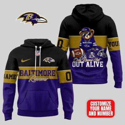 Baltimore Ravens | Premium NFL Customizable Teddy Bear Hoodie