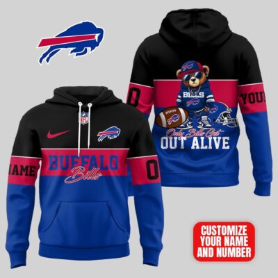 Buffalo Bills | Premium NFL Customizable Teddy Bear Hoodie - M