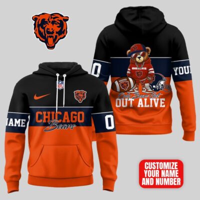 Chicago Bears | Premium NFL Customizable Teddy Bear Hoodie - 4XL