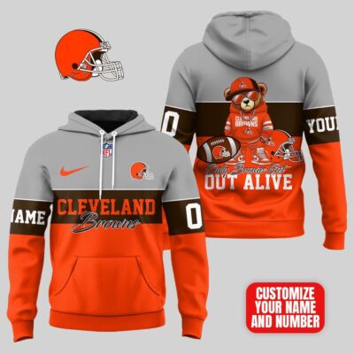 Cleveland Browns | Premium NFL Customizable Teddy Bear Hoodie - 4XL
